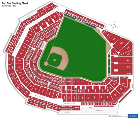 boston red sox fenway seating chart